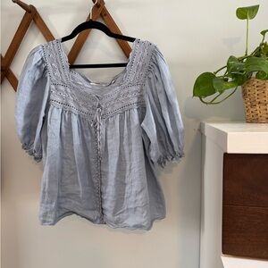 Doen French Blue Annette Top